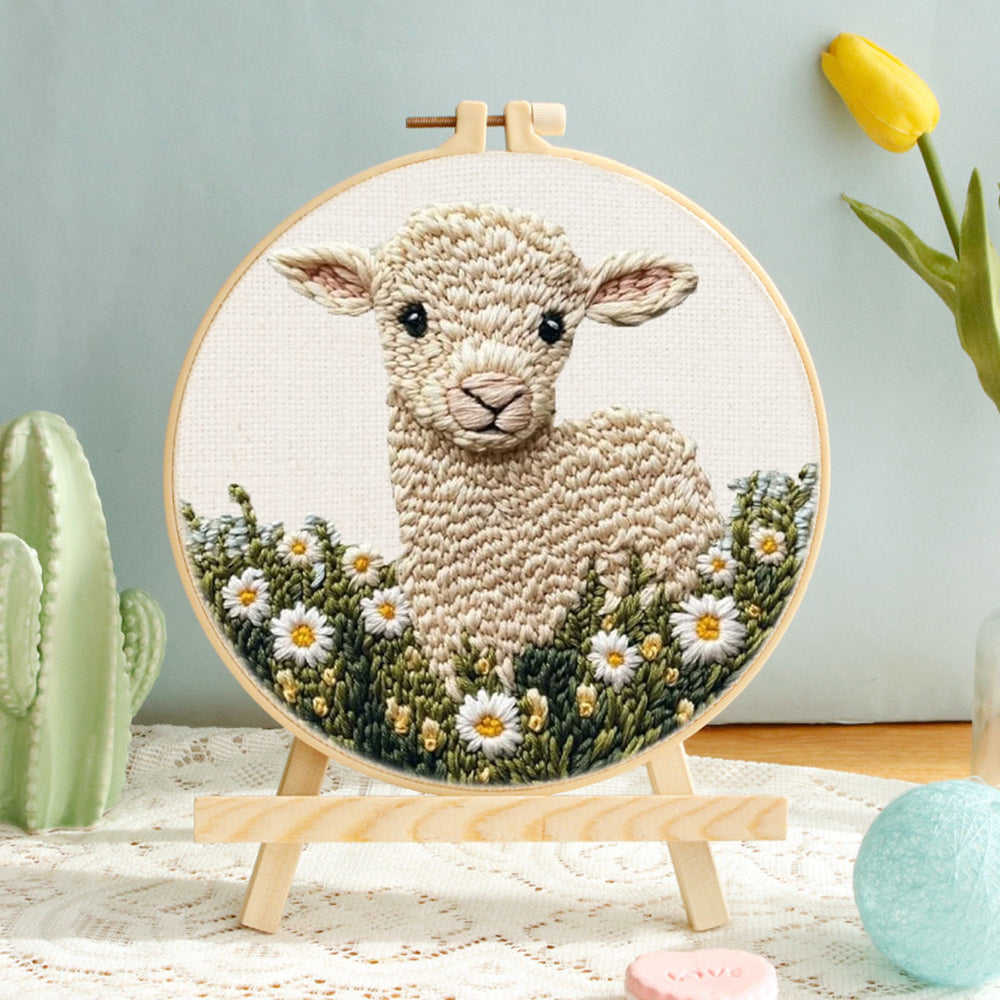 Lamb Punch Needle Embroidery Kits