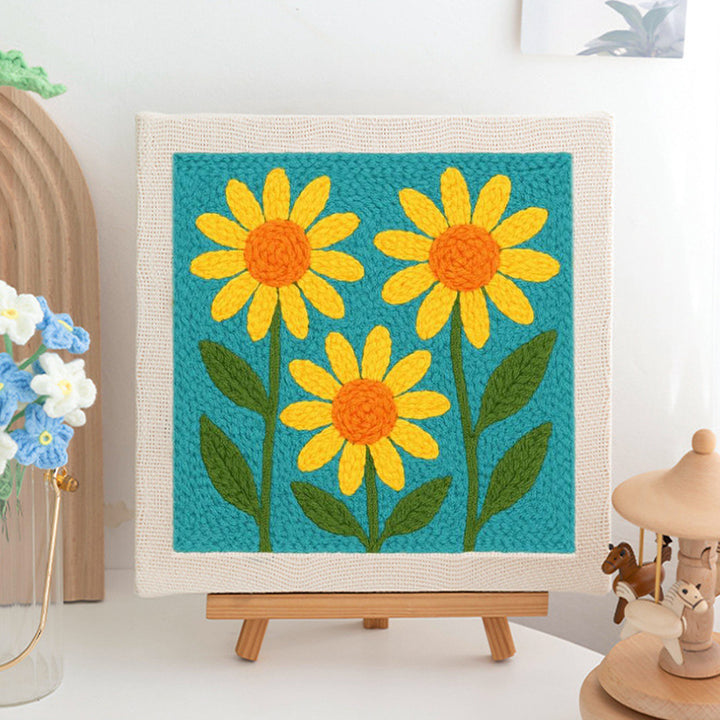 Yellow Daisies Punch Needle Embroidery Kits