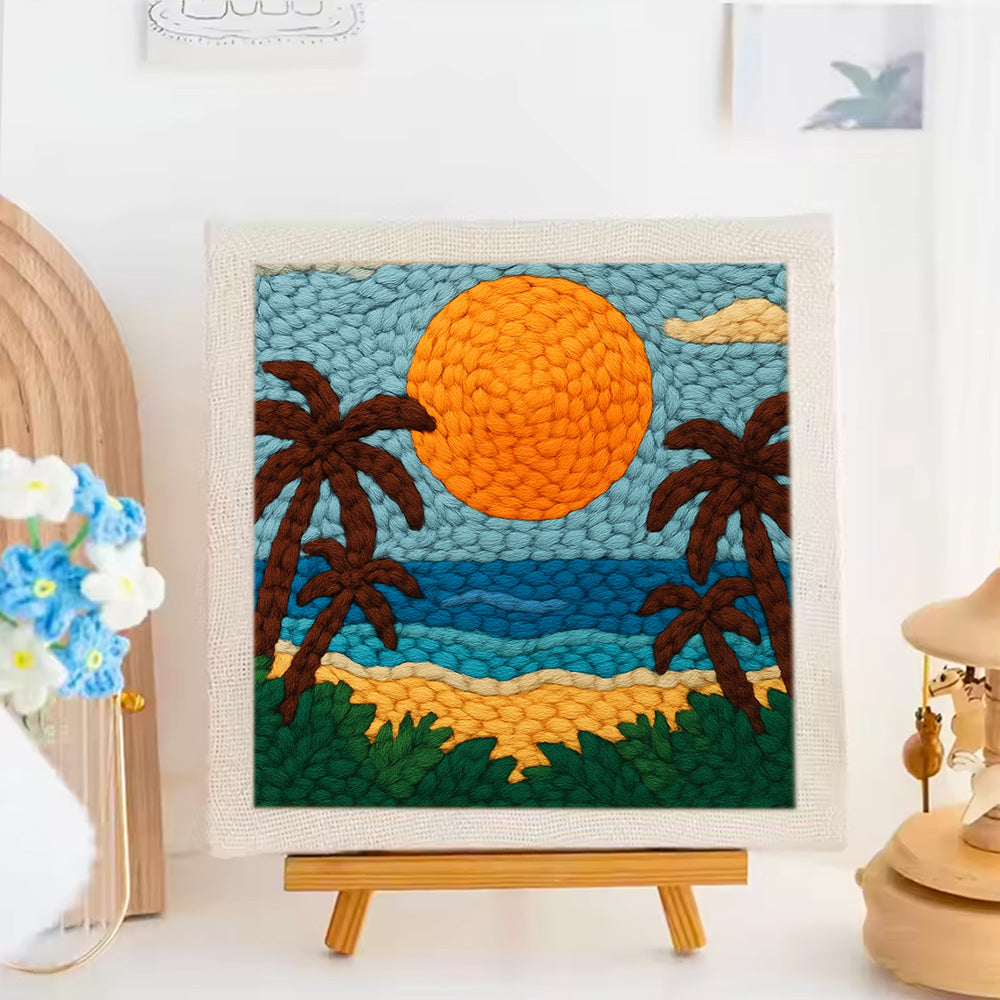 Sun at the Beach Punch Needle Embroidery Kits