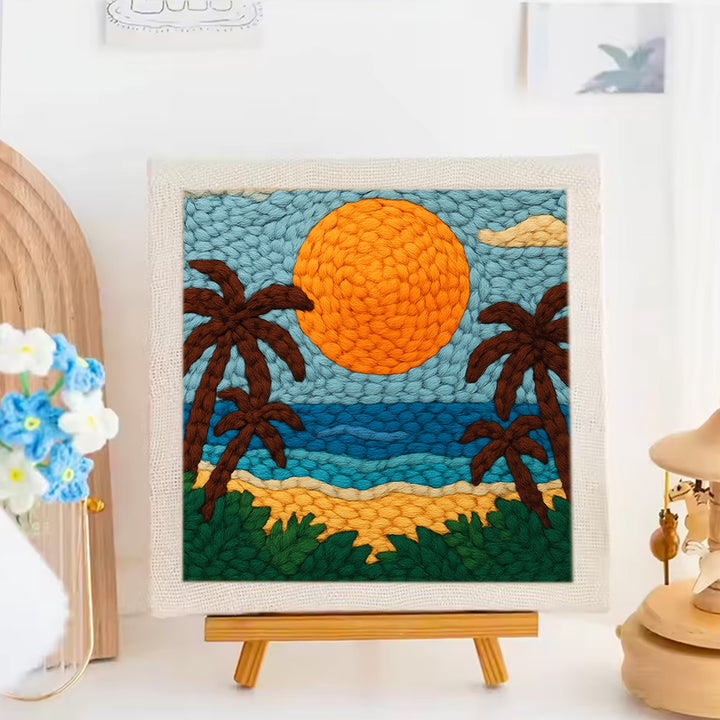 Sun at the Beach Punch Needle Embroidery Kits