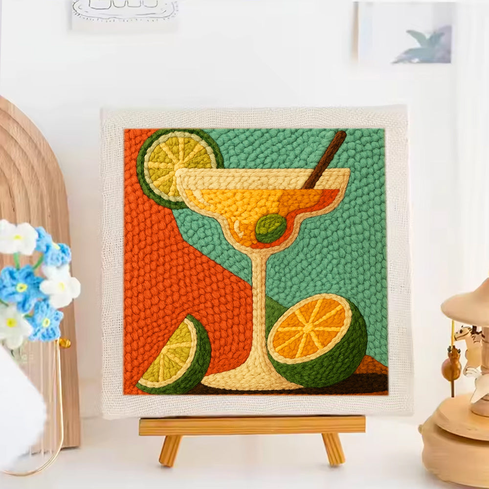 Margarita Cocktail Punch Needle Embroidery Kits