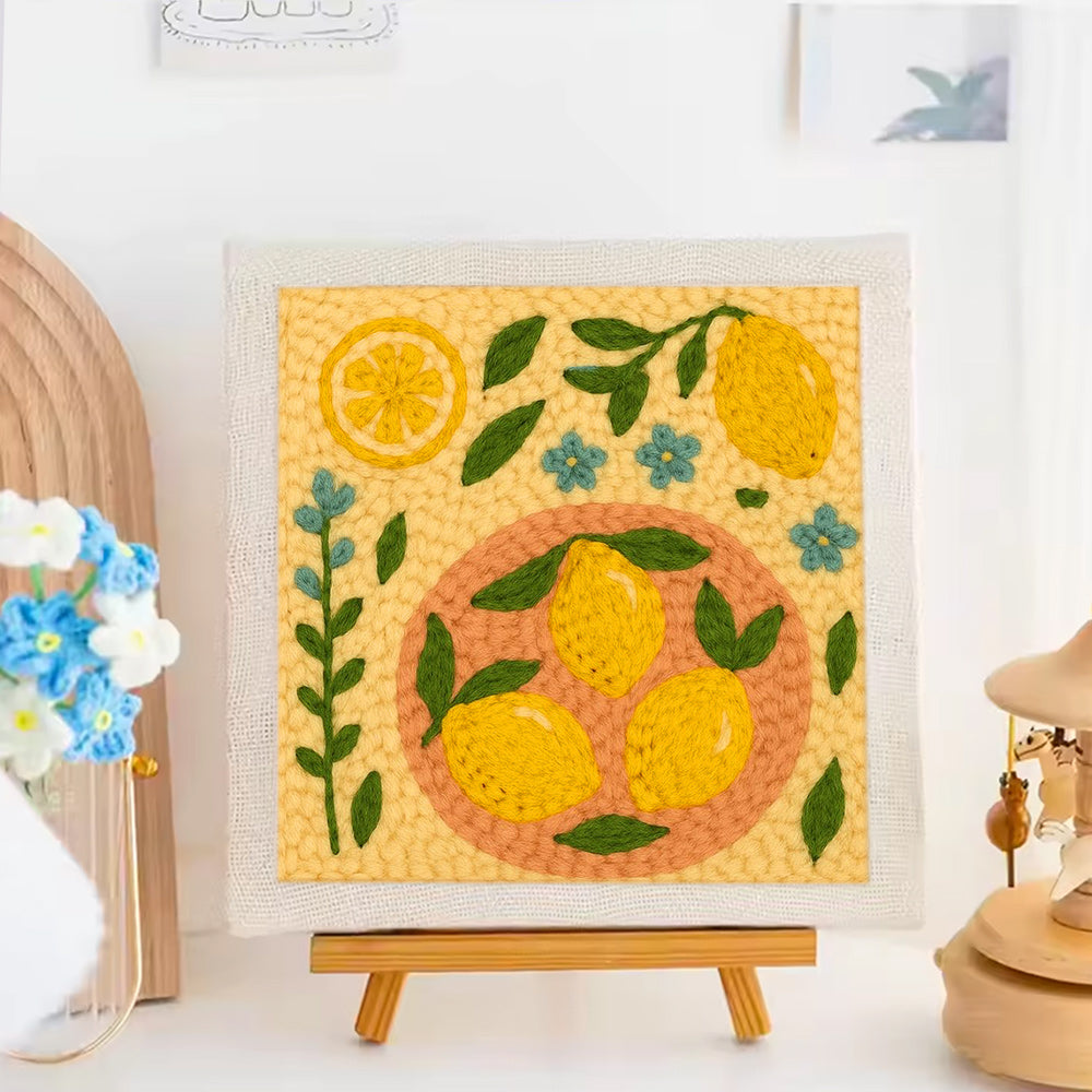 Fresh Lemon Punch Needle Embroidery Kits