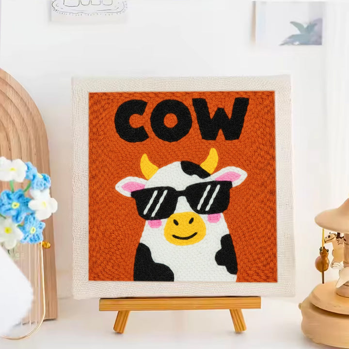 Cool Cow Punch Needle Embroidery Kits
