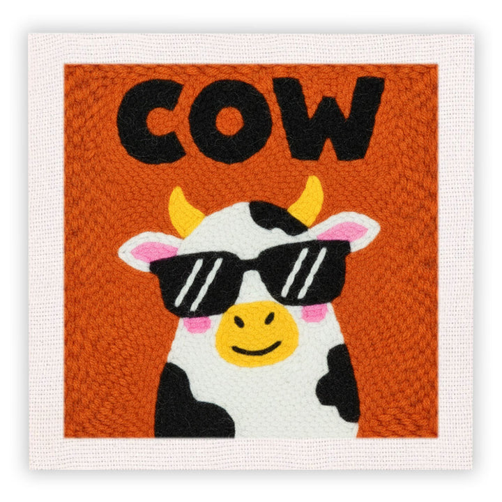 Cool Cow Punch Needle Embroidery Kits