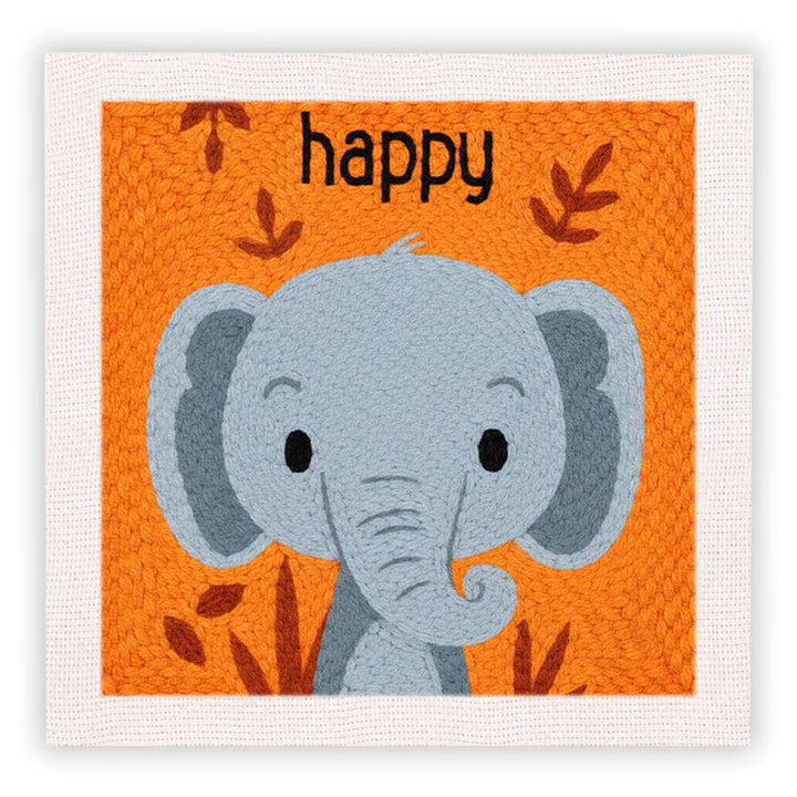 Happy Little Elephant Punch Needle Embroidery Kits