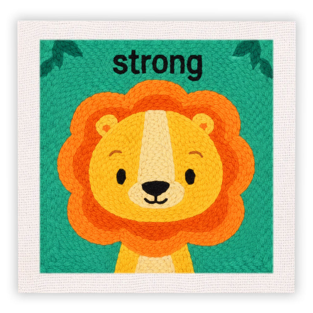 Strong Lion Punch Needle Embroidery Kits