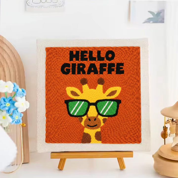 Hello Giraffe Punch Needle Embroidery Kits