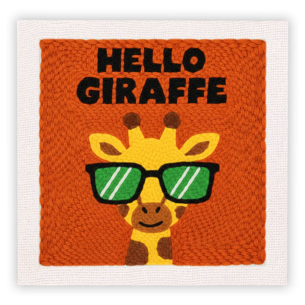 Hello Giraffe Punch Needle Embroidery Kits