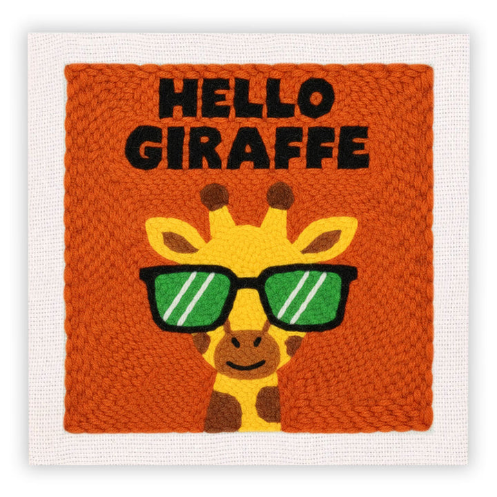 Hello Giraffe Punch Needle Embroidery Kits