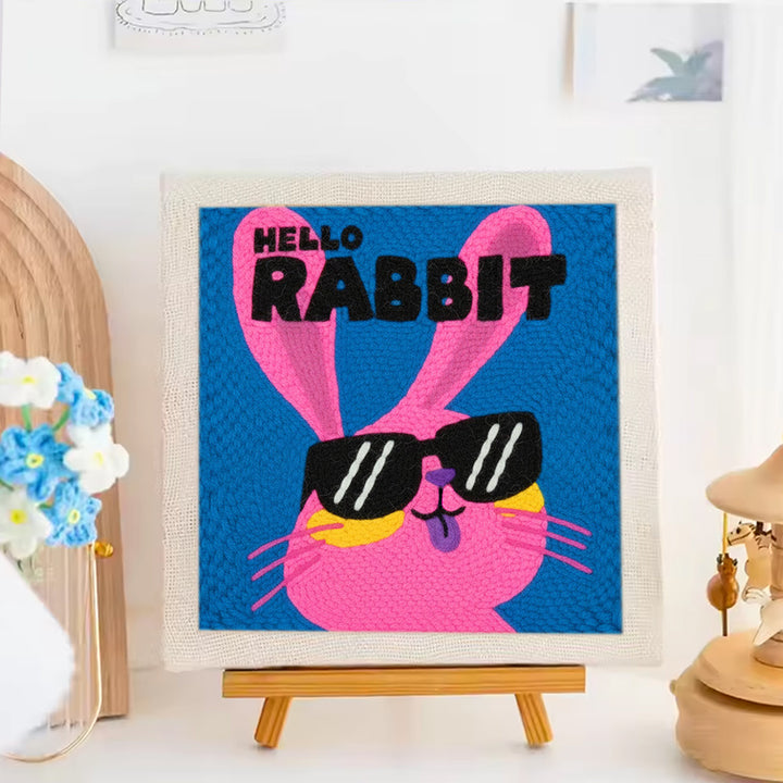 Hello Rabbit Punch Needle Embroidery Kits