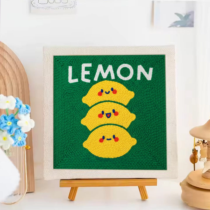 Three Lemons Punch Needle Embroidery Kits