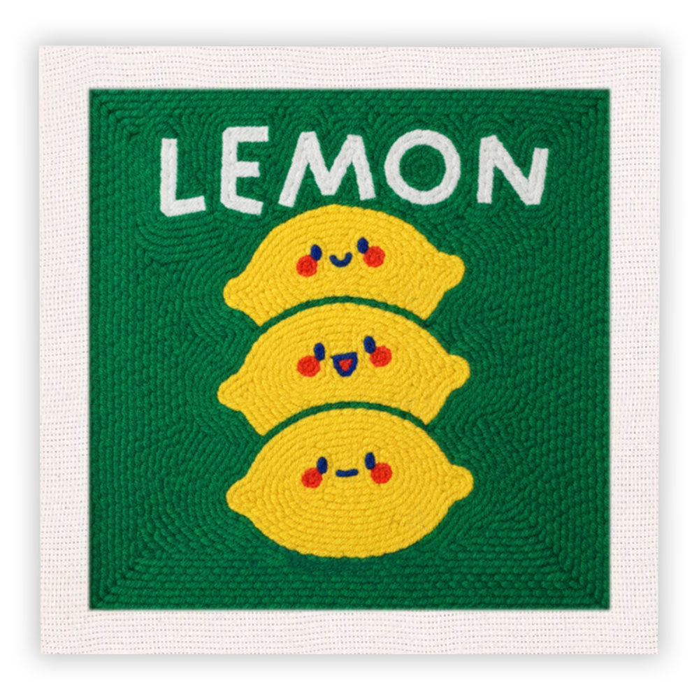 Three Lemons Punch Needle Embroidery Kits