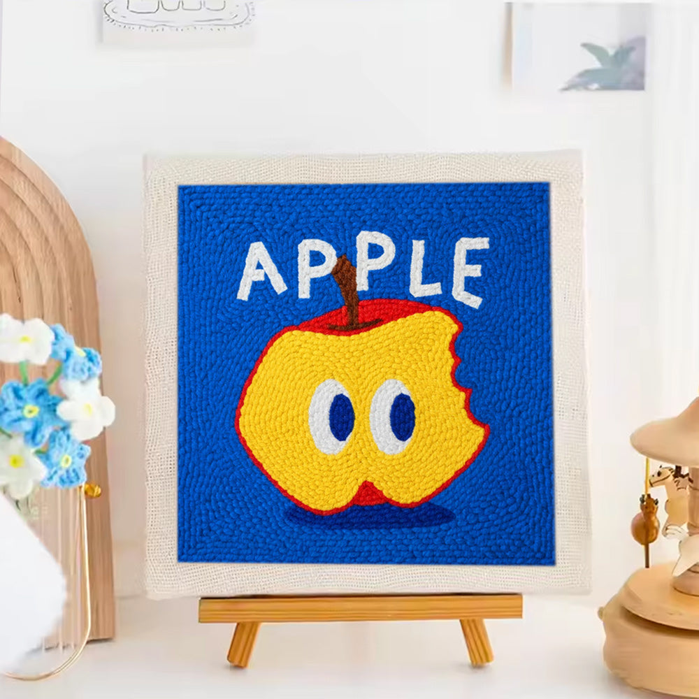 Big-eyed Apple Punch Needle Embroidery Kits