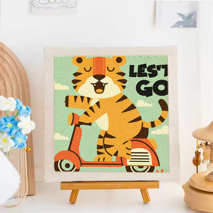Let's go, Tiger! Punch Needle Embroidery Kits