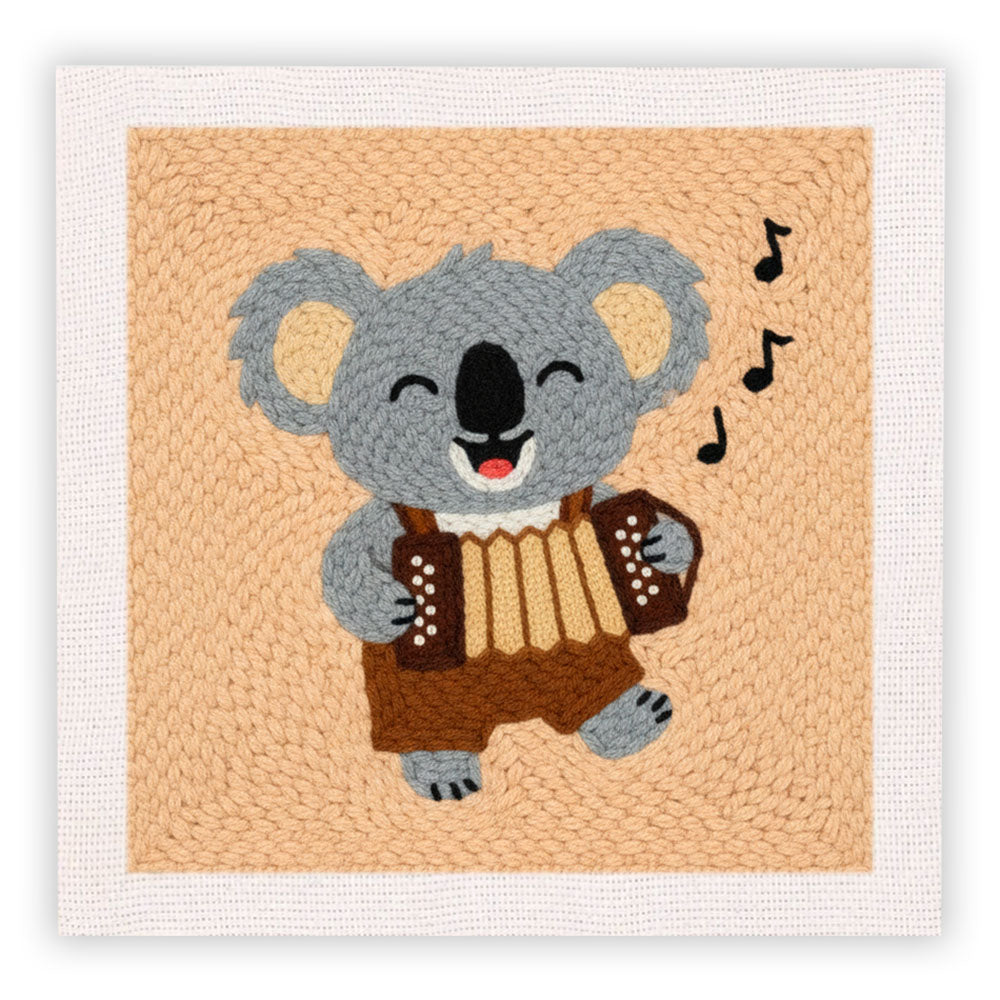 Accordion Koala Punch Needle Embroidery Kits