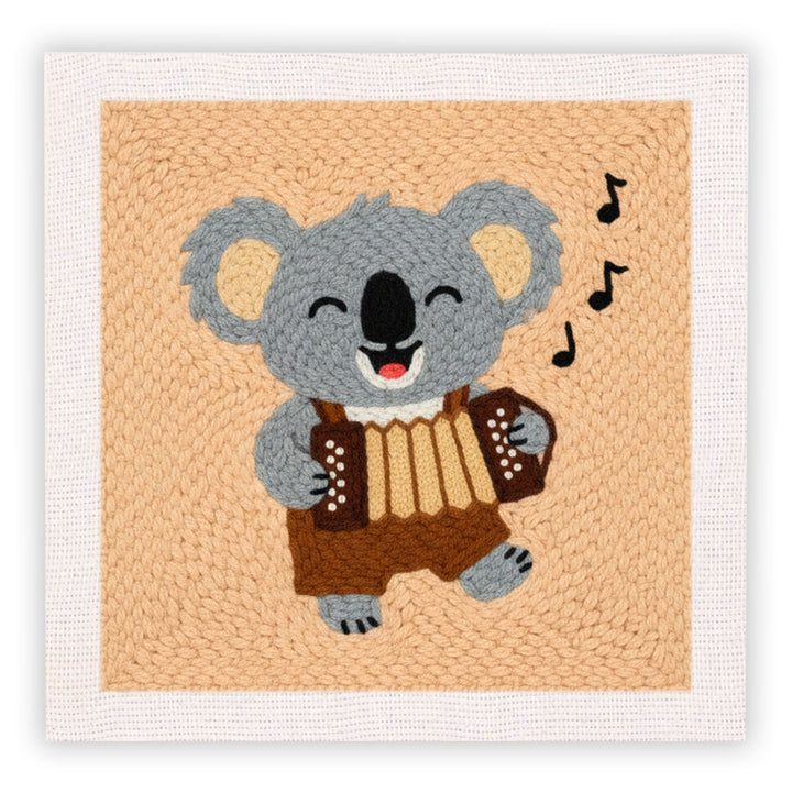 Accordion Koala Punch Needle Embroidery Kits