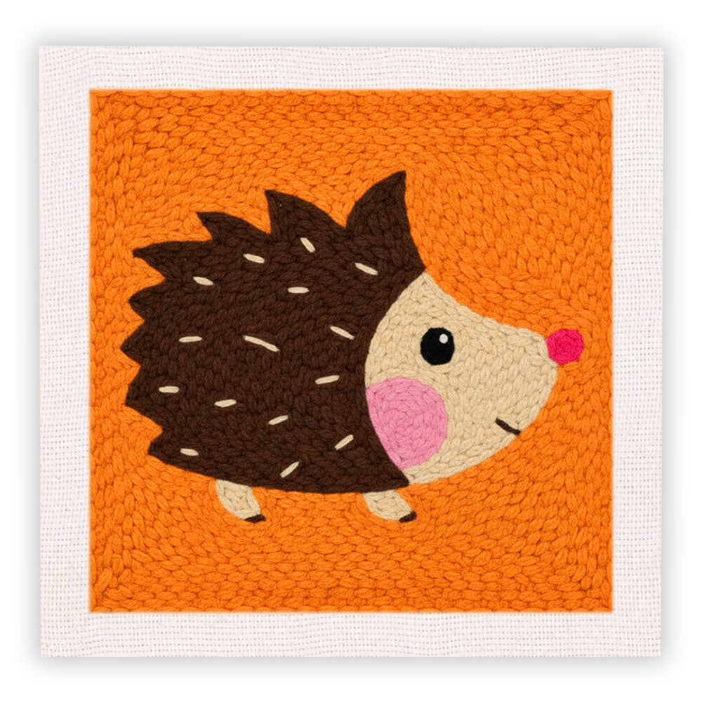 Cute Hedgehog Punch Needle Embroidery Kits
