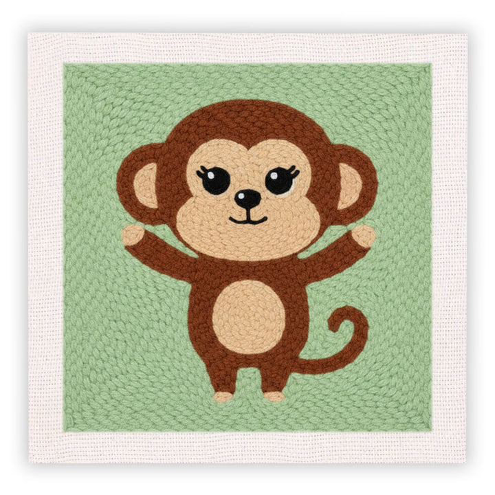Cute Little Monkey Punch Needle Embroidery Kits