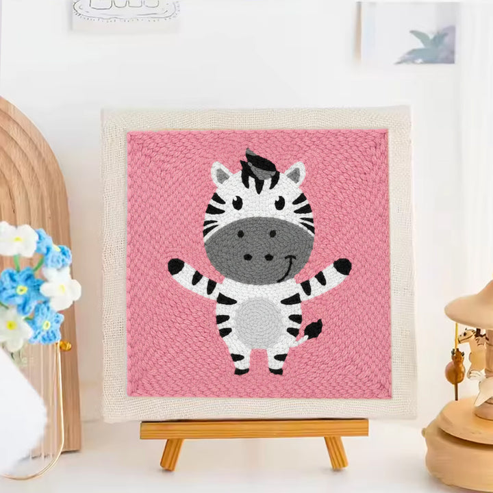 Cute Zebra Punch Needle Embroidery Kits
