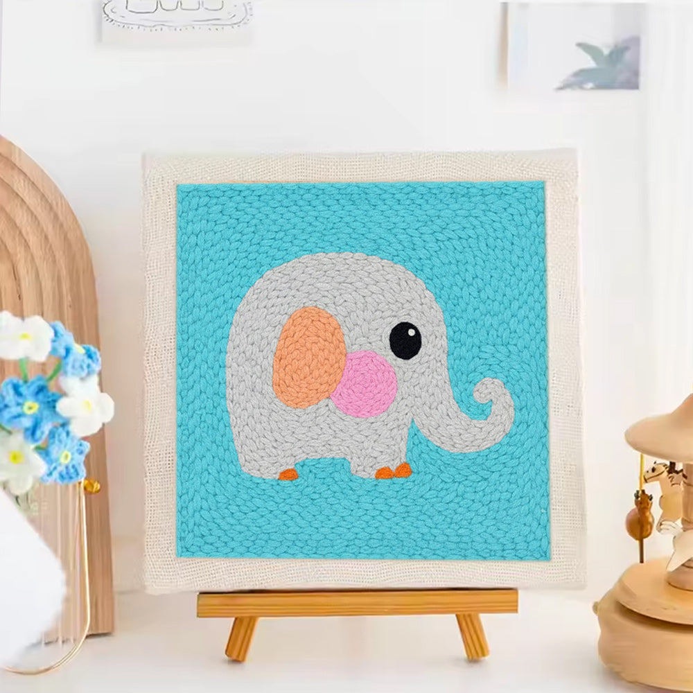 Little Elephant Punch Needle Embroidery Kits