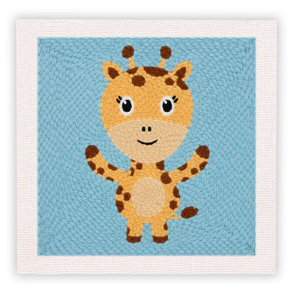 Cute Little Giraffe Punch Needle Embroidery Kits