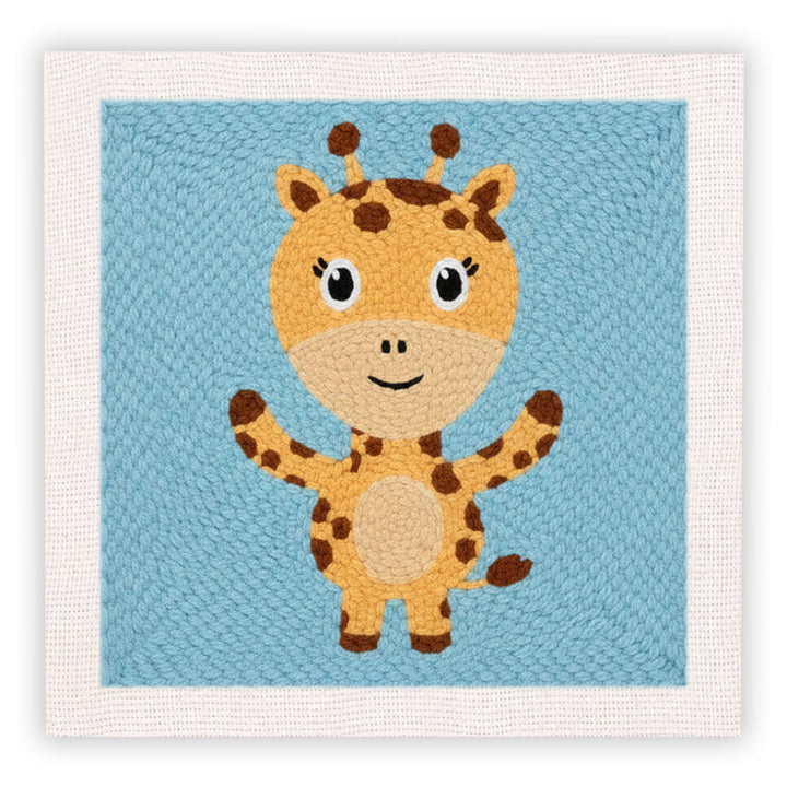 Cute Little Giraffe Punch Needle Embroidery Kits