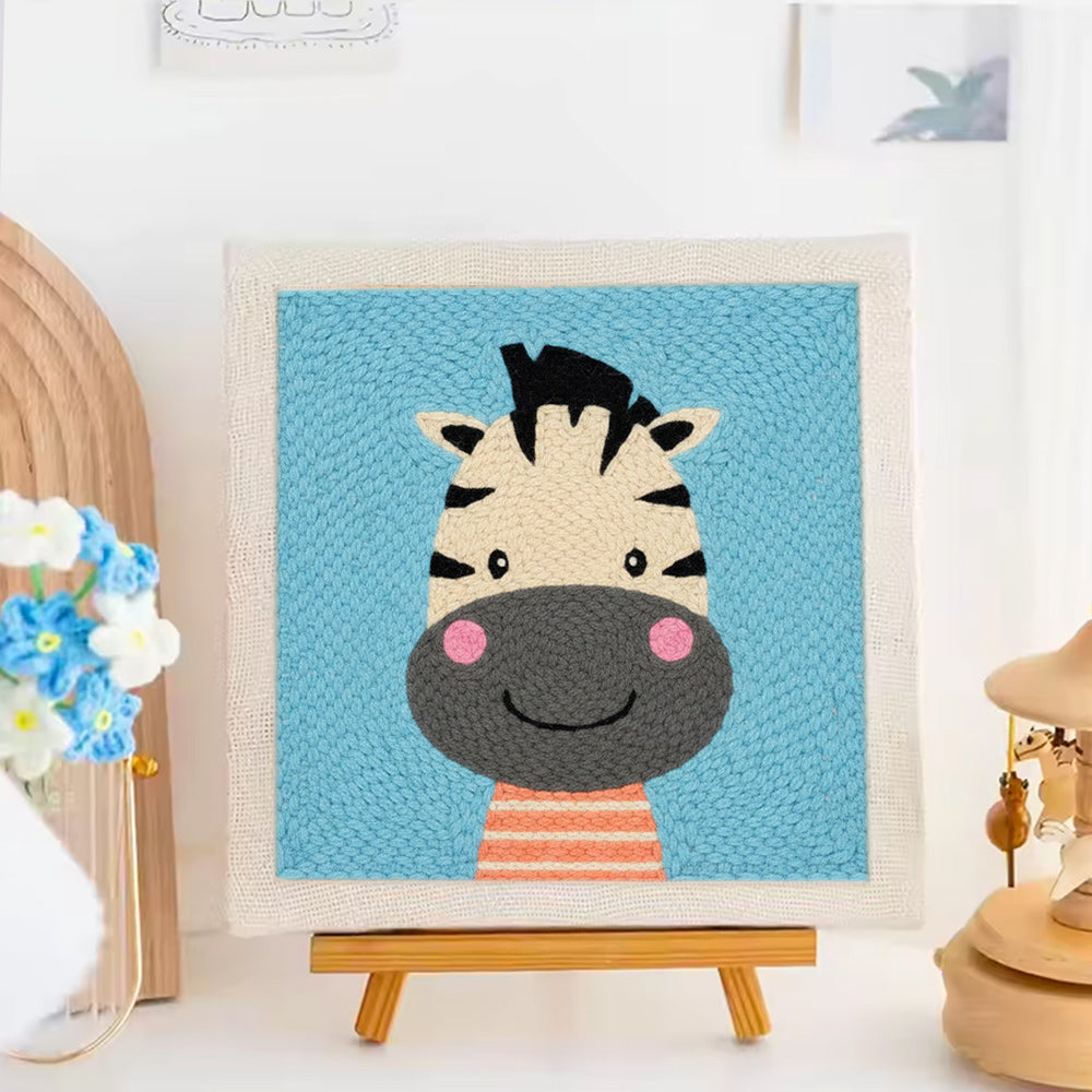 Zebra Stripes Punch Needle Embroidery Kits