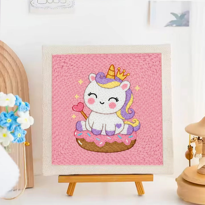 Donut Unicorn Punch Needle Embroidery Kits