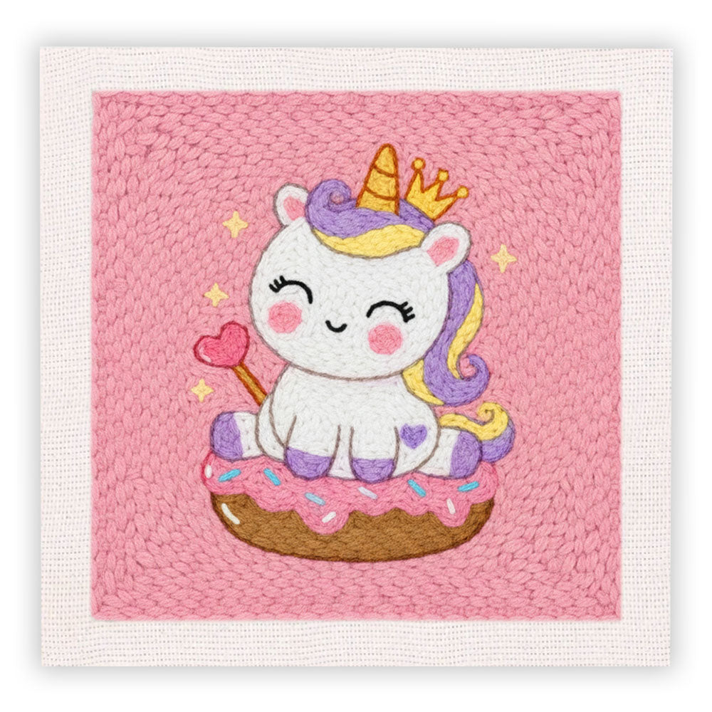 Donut Unicorn Punch Needle Embroidery Kits