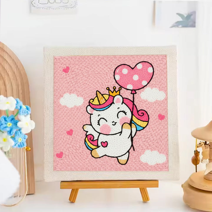 Rainbow Unicorn Punch Needle Embroidery Kits