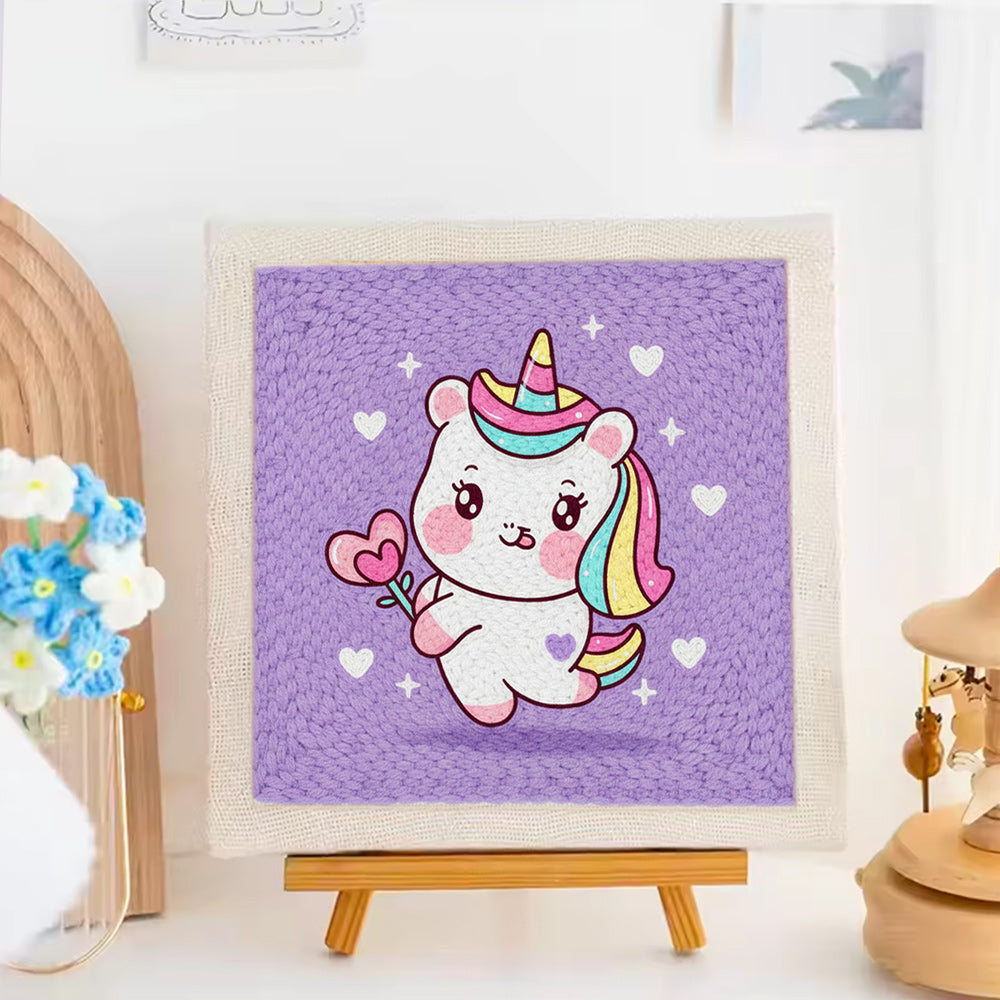 Cute Unicorn Punch Needle Embroidery Kits
