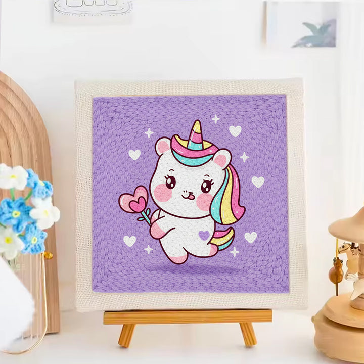 Cute Unicorn Punch Needle Embroidery Kits