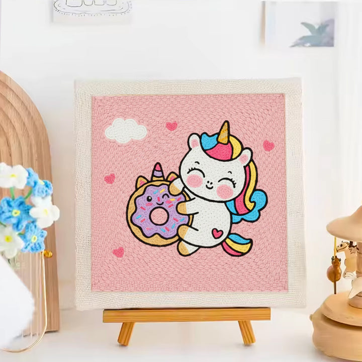Unicorns and Donuts Punch Needle Embroidery Kits