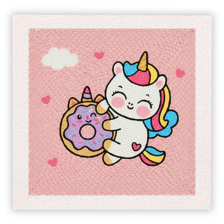 Unicorns and Donuts Punch Needle Embroidery Kits