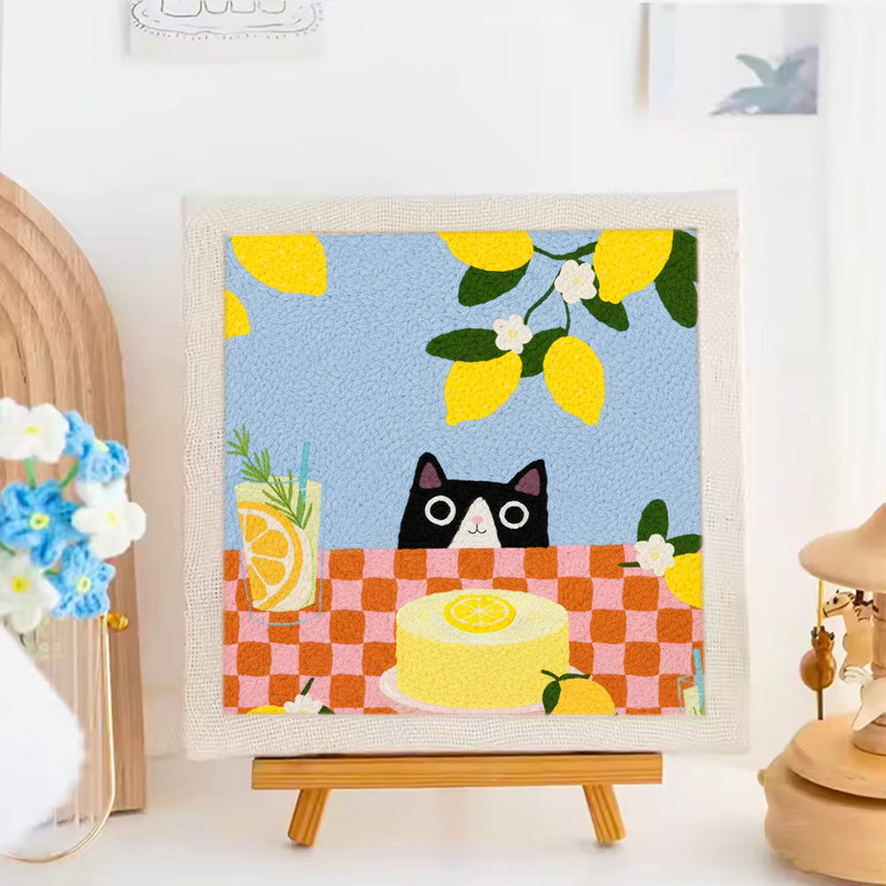Lemon Table Punch Needle Embroidery Kits