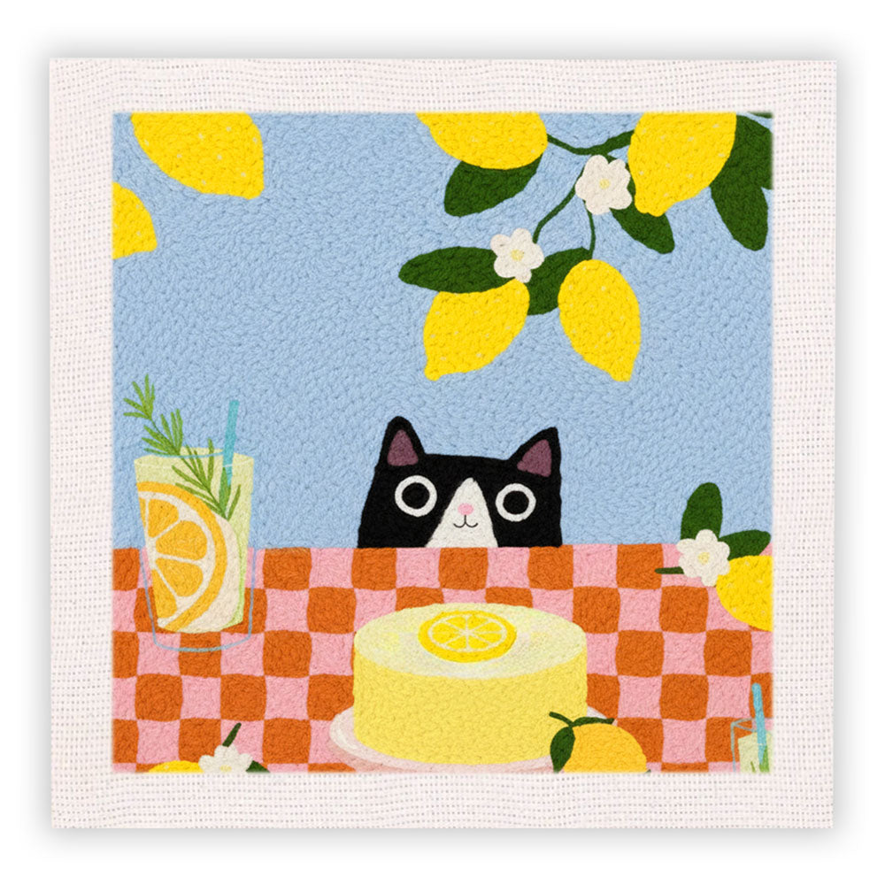 Lemon Table Punch Needle Embroidery Kits