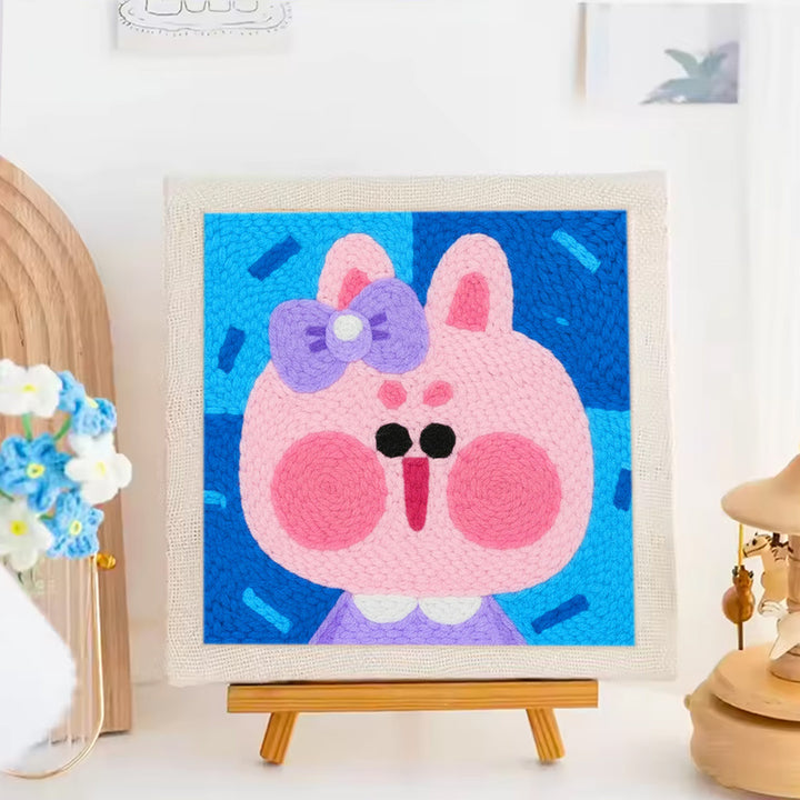 Pink Rabbit Punch Needle Embroidery Kits