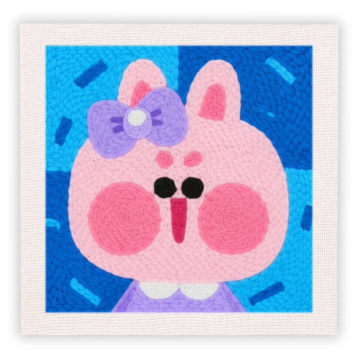 Pink Rabbit Punch Needle Embroidery Kits