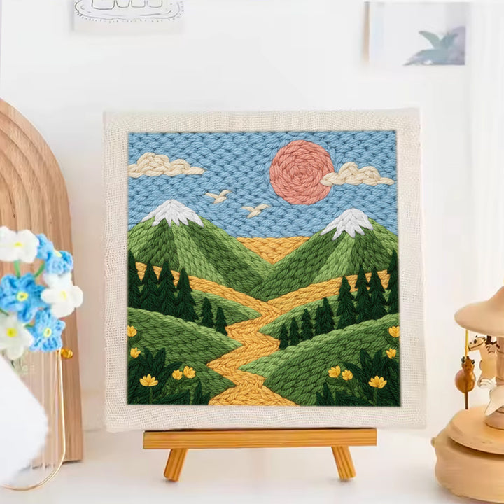 Mountain Scenery Punch Needle Embroidery Kits