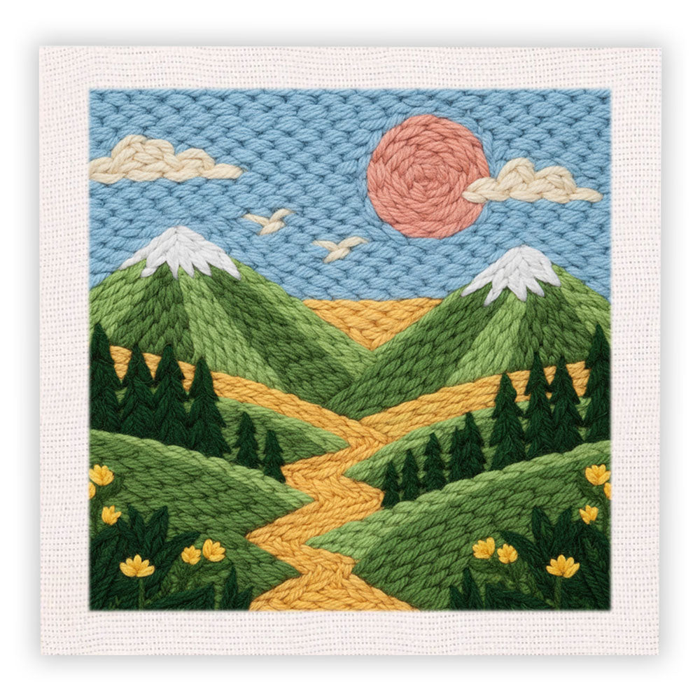 Mountain Scenery Punch Needle Embroidery Kits