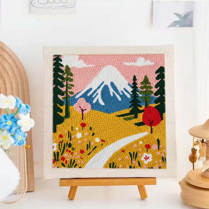 Small Flower Hill Punch Needle Embroidery Kits