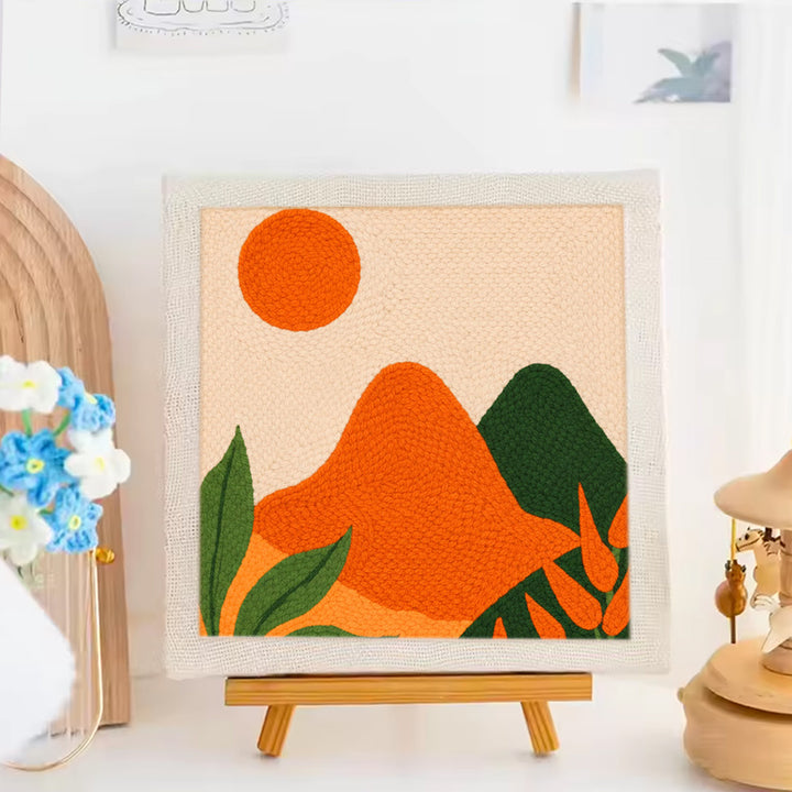 Sun & Mountain Punch Needle Embroidery Kits