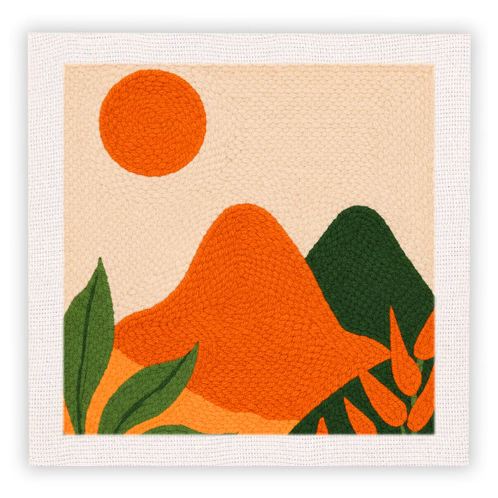 Sun & Mountain Punch Needle Embroidery Kits