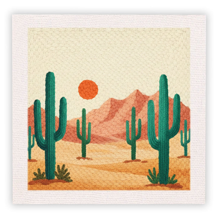 Cactus Scenery Punch Needle Embroidery Kits