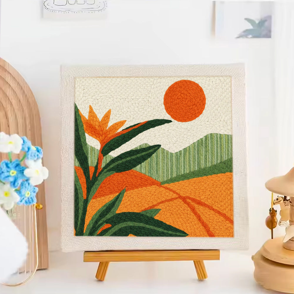 Bird of Paradise & Sun Punch Needle Embroidery Kits