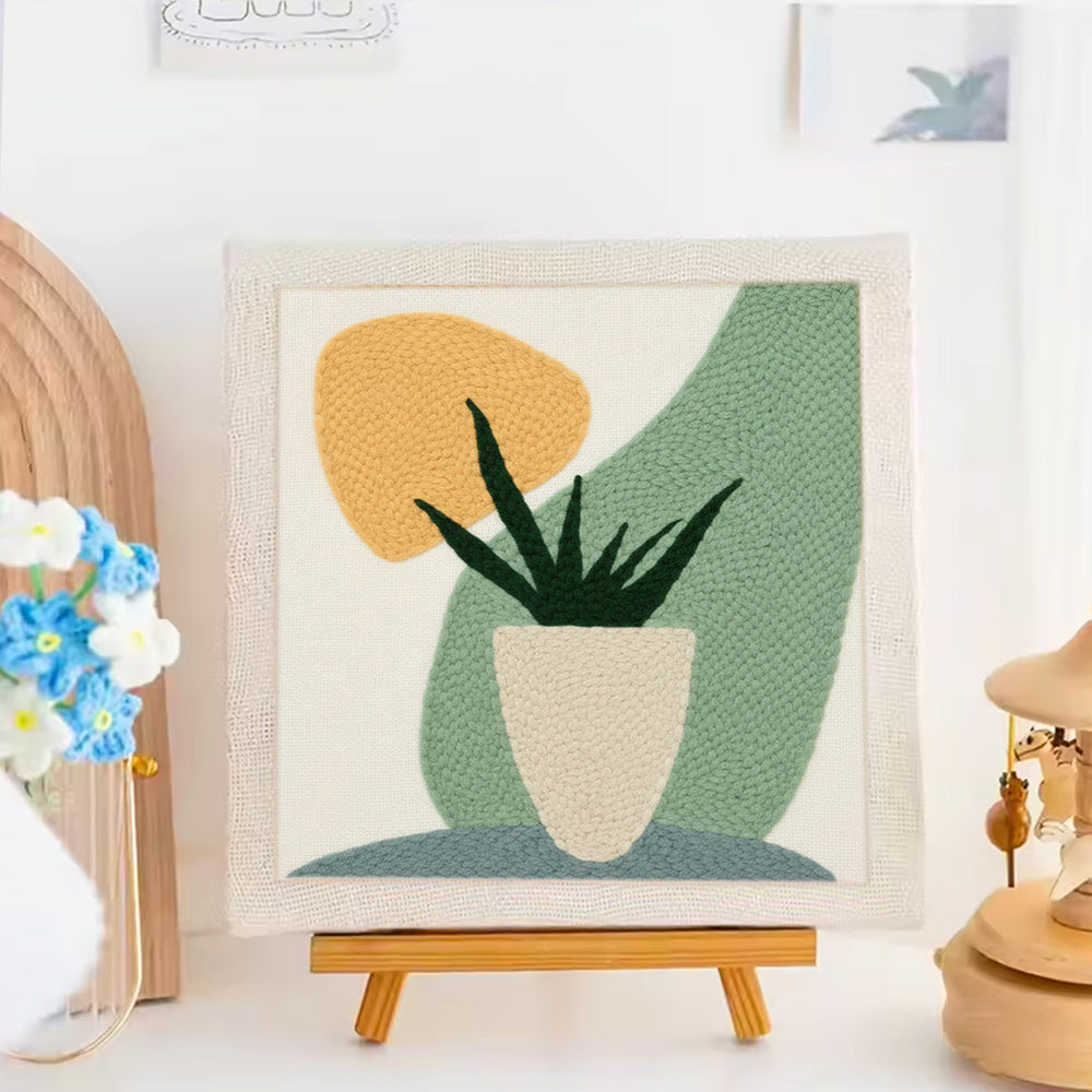 Aloe Vera Punch Needle Embroidery Kits