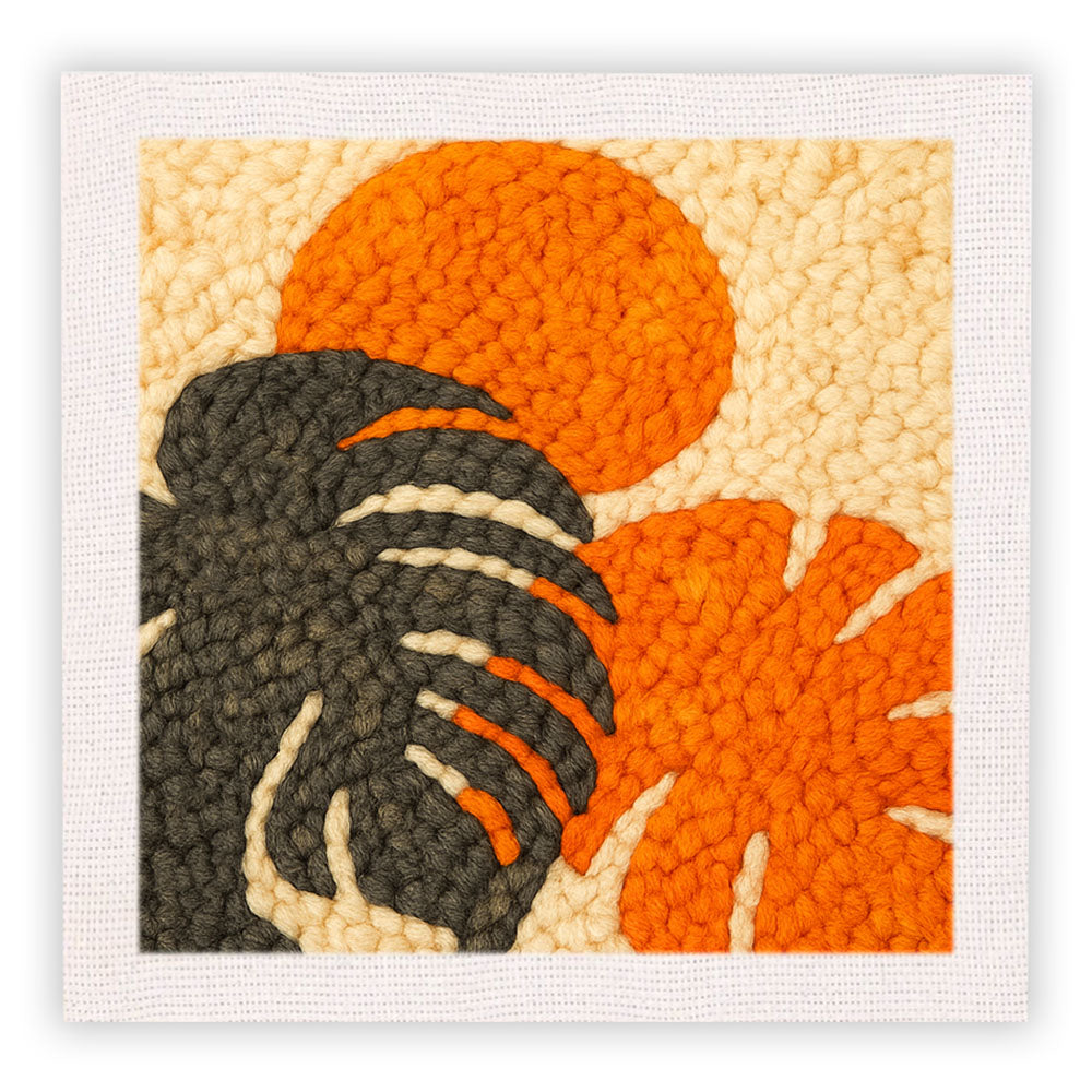 Sun & Leaves Punch Needle Embroidery Kits