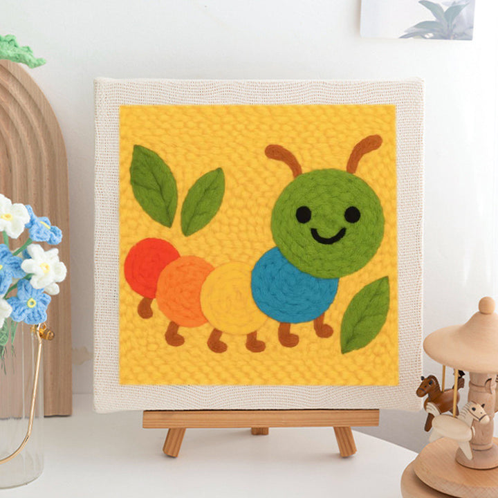 Colorful Caterpillar Punch Needle Embroidery Kits