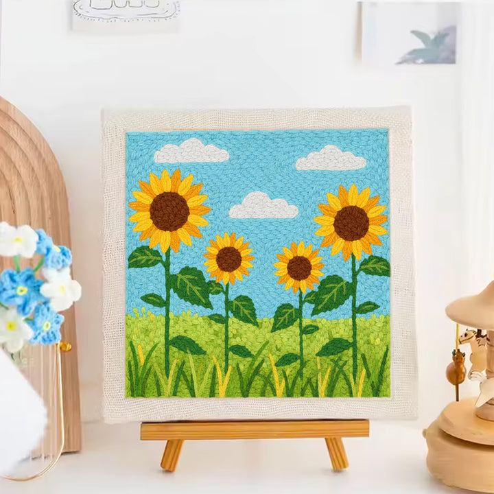 Sunflower Field Punch Needle Embroidery Kits
