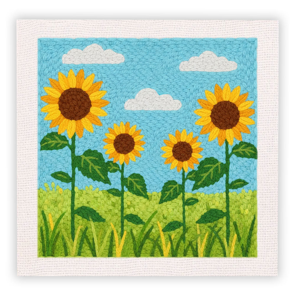 Sunflower Field Punch Needle Embroidery Kits